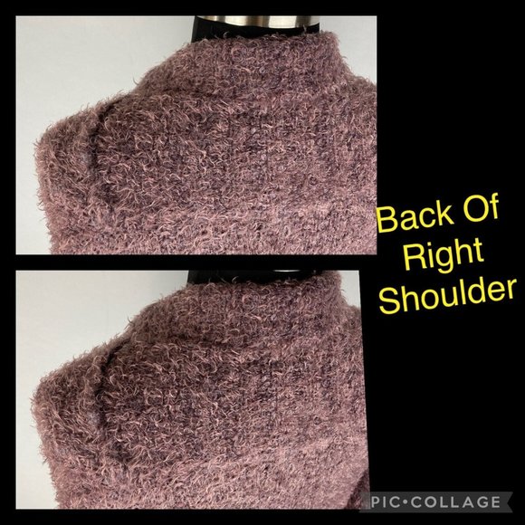 BCBGMAXAZRIA Sweater Women's Size S Fuzzy Knit Shawl Collar Plunging V-Neck 90s - Picture 8 of 12